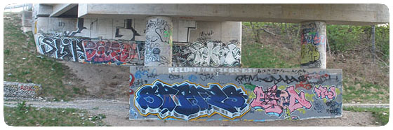 Trackside underpass in Hamilton, Canada