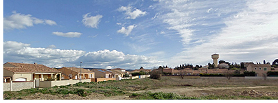 View of Poussan, France